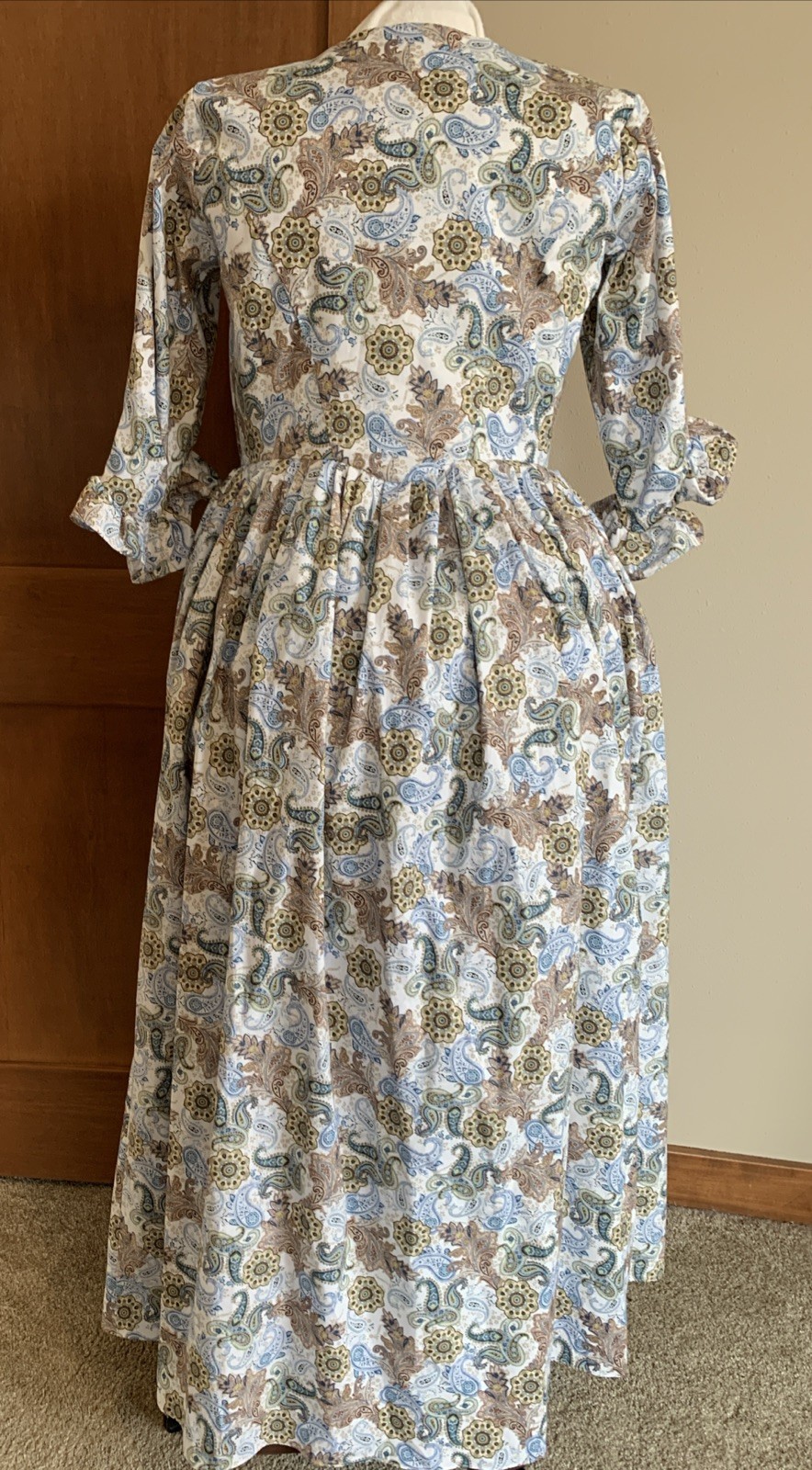 LG Outlander, Colonial, Lightweight Cotton Paisley Polonaise/Over Dress. NWOT