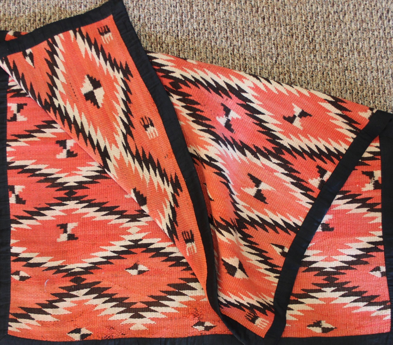 Vintage Navajo Transitionl Blanket (edges covered in satin)