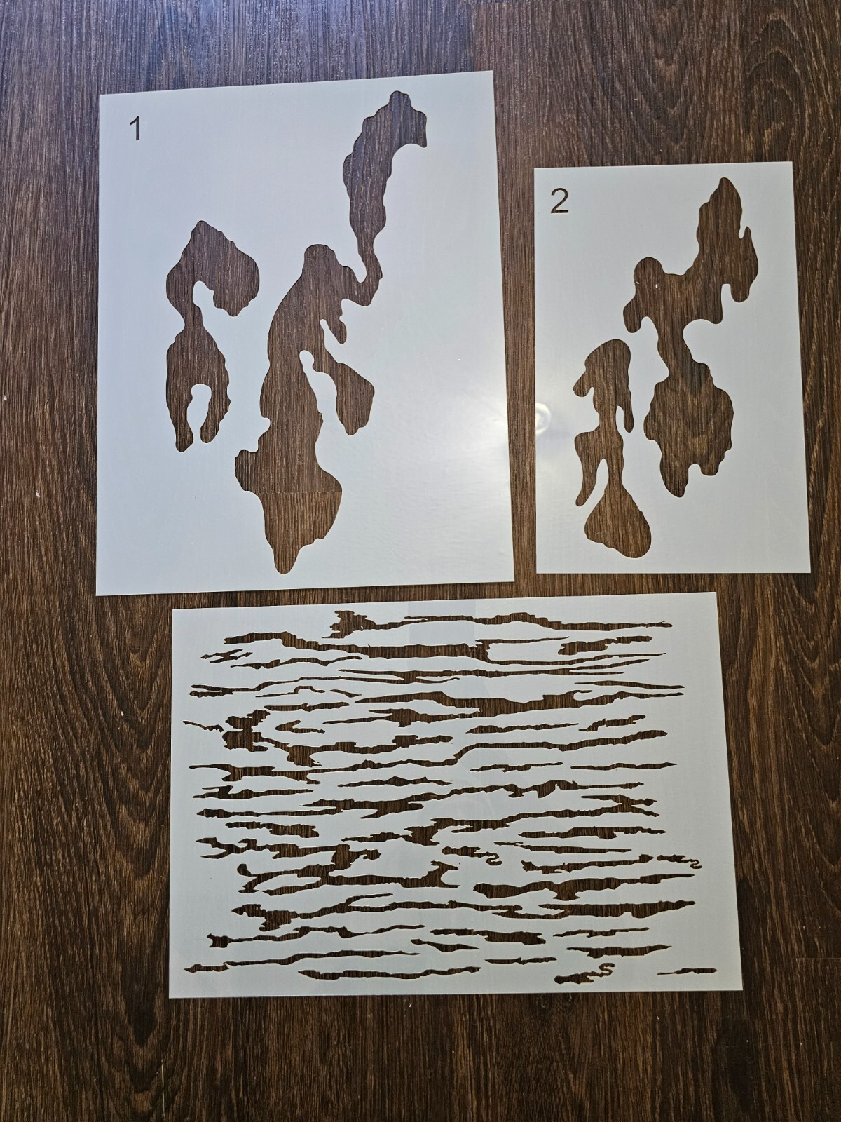 Reusable Bottomlands Camo 10 Mil Mylar Stencil Crafting, DIY, Duracoat, Cerakote