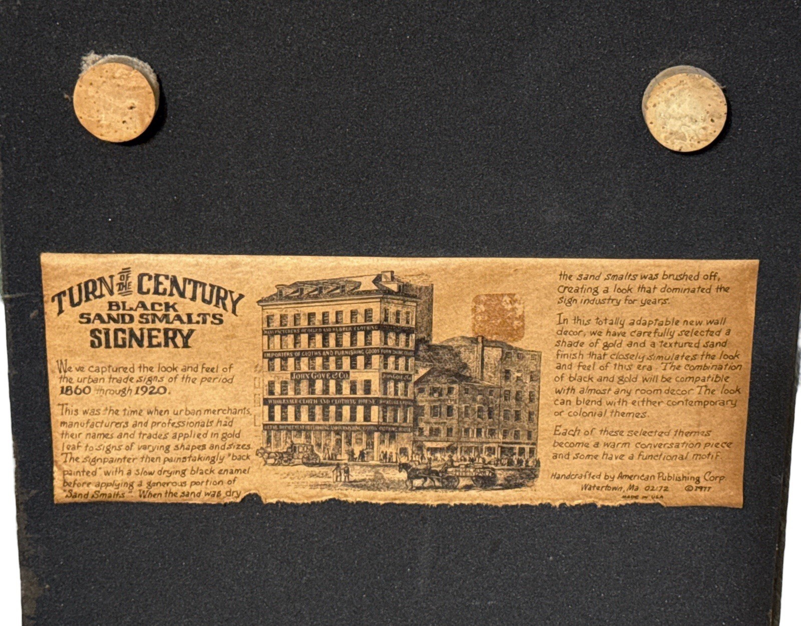 Turn-Of-The-Century Black Sand Smalts Boat/Canoe Rental Sign “THE OLD OAR HOUSE”