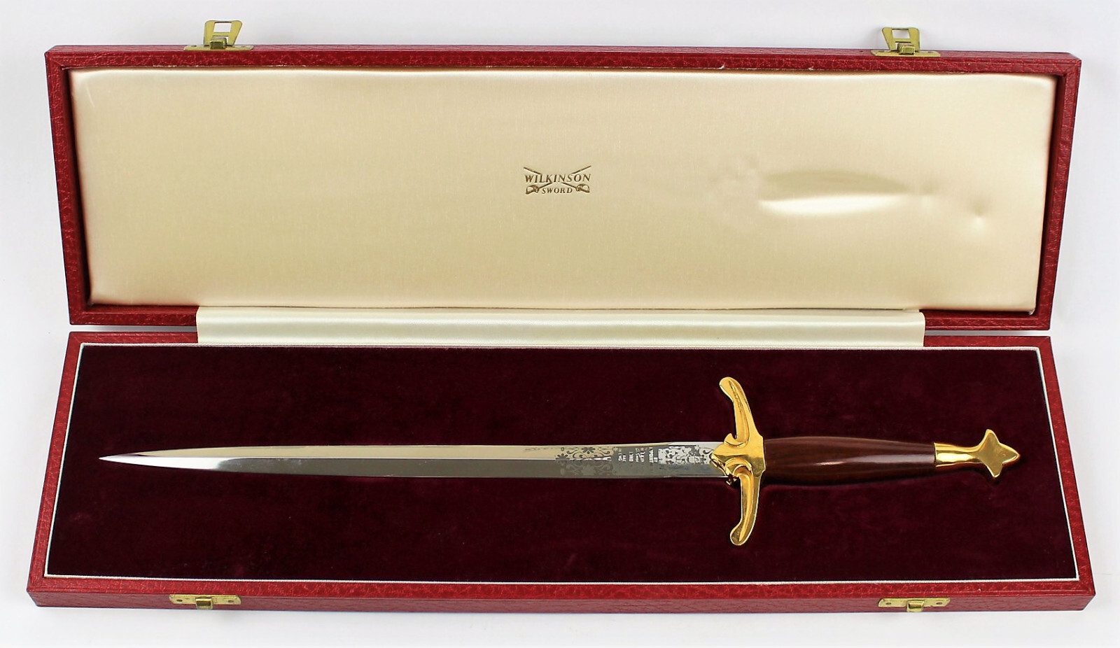 WILKINSON SWORD "BY APPOINTMENT" LONDON MADE IN ENGLAND PRESENTATION SWORD +CASE