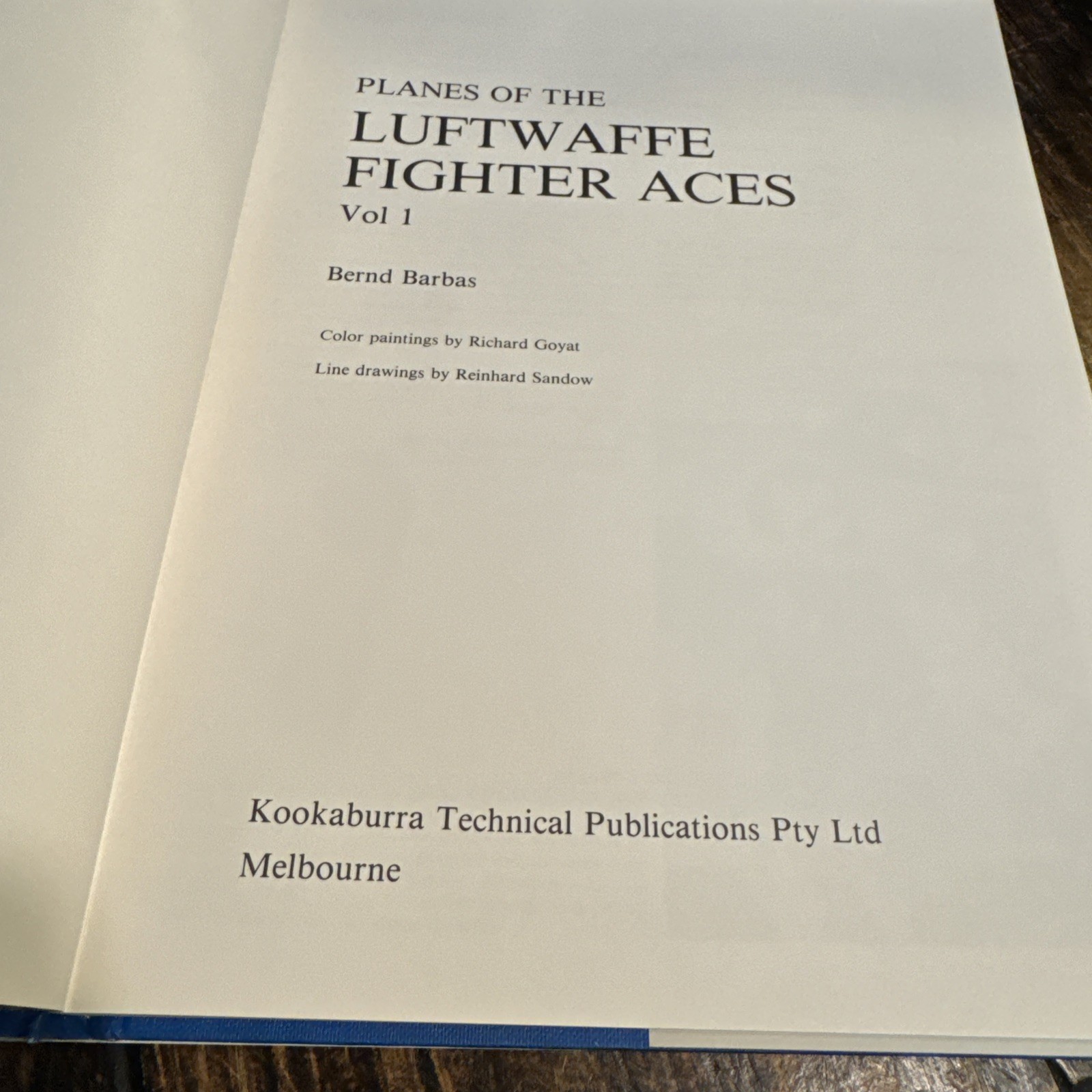 WW2 German Planes of the Luftwaffe Fighter Aces Vol 1 Hardcover Reference Book