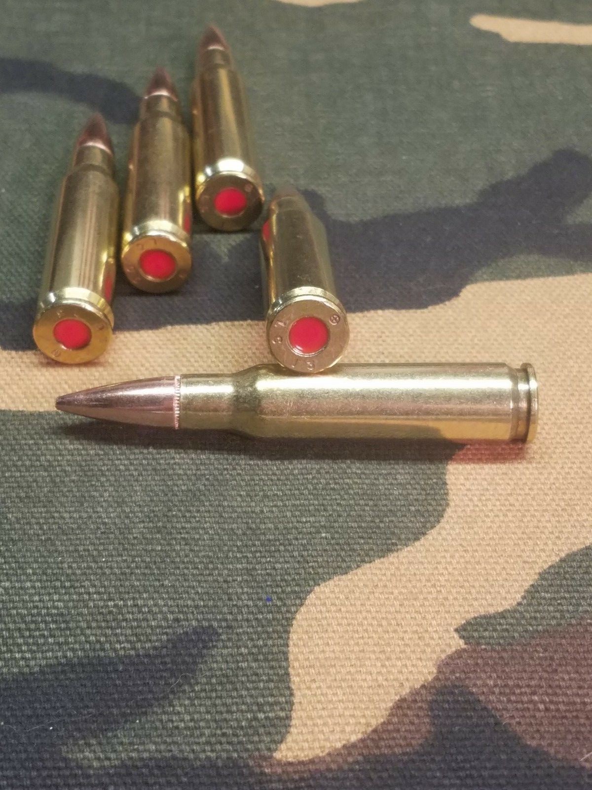 308 WIN. SNAP CAPS SET OF 5 "SAFETY RED"