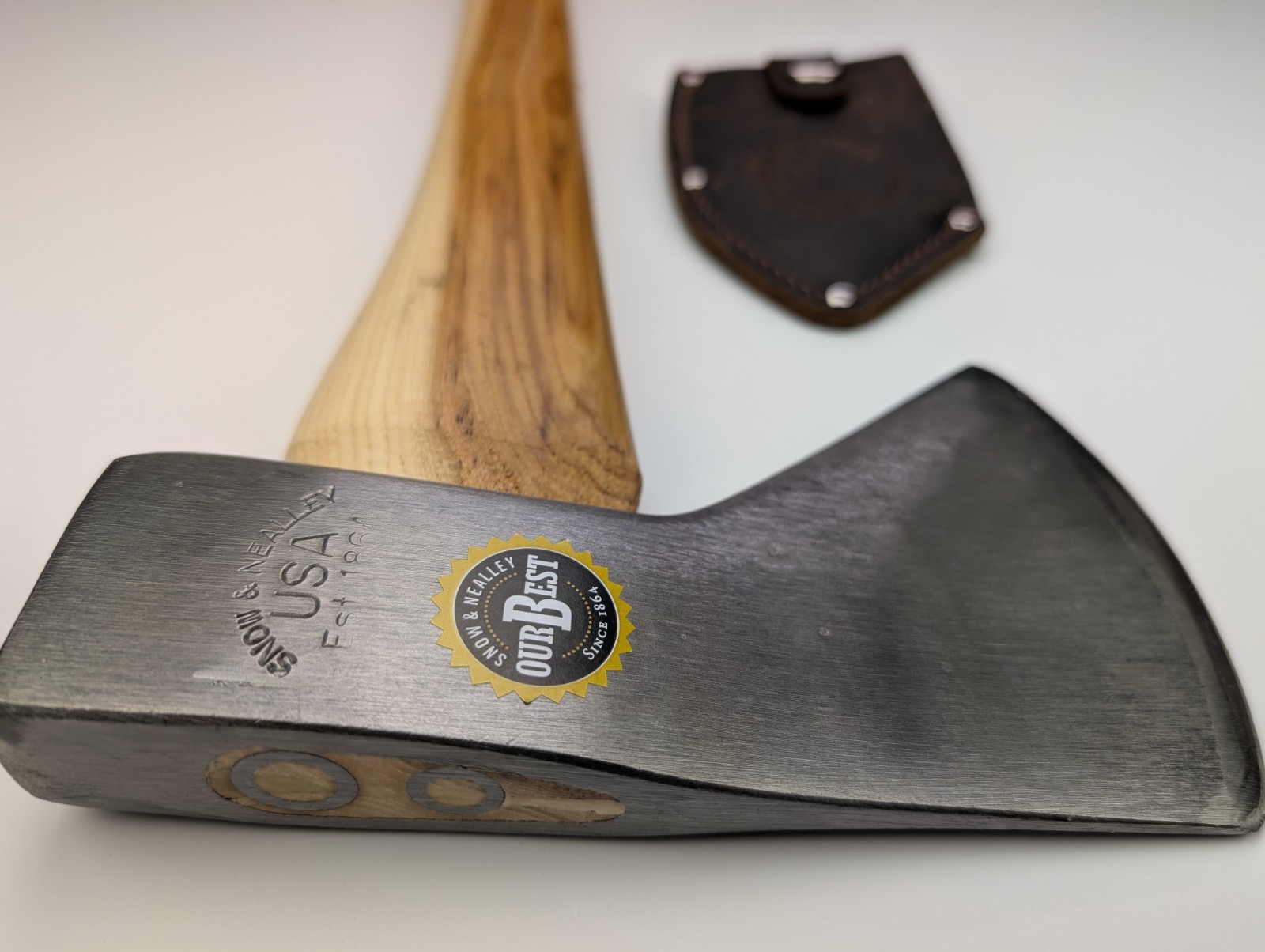 Snow & Nealley Outdoorsmans Belt Axe 5.25" Carbon Steel Head Hickory Handle USA