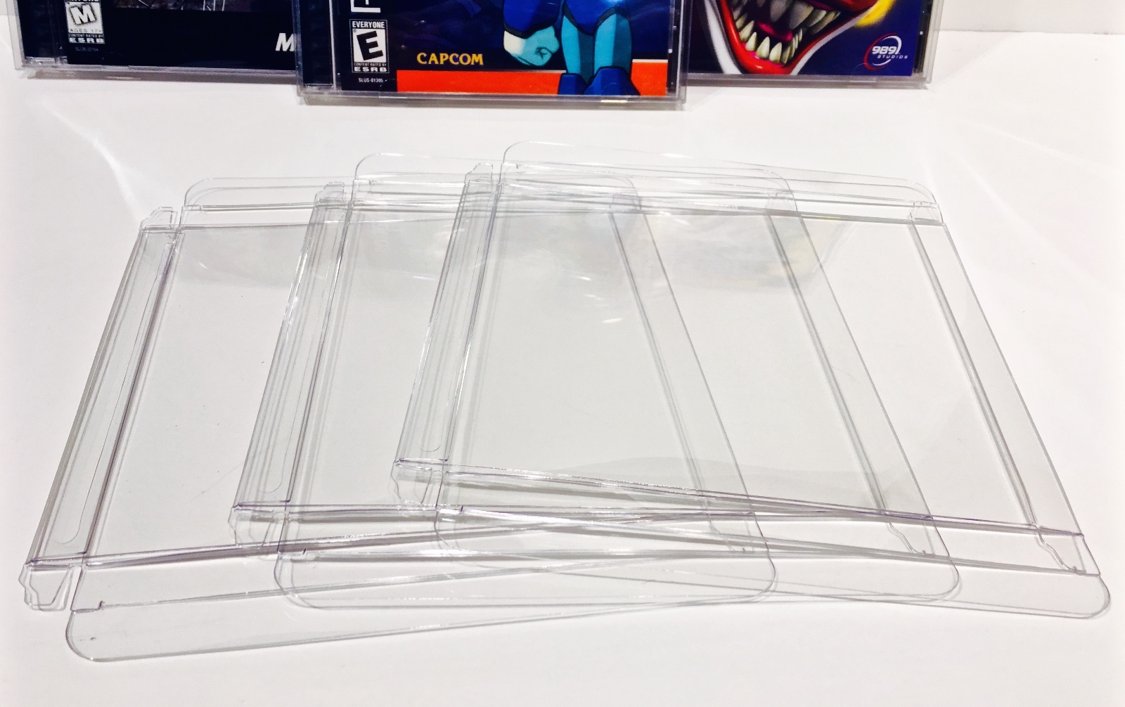 10 Box Protectors for PLAYSTATION 1 PS1 Video Games. Custom Clear Display Cases