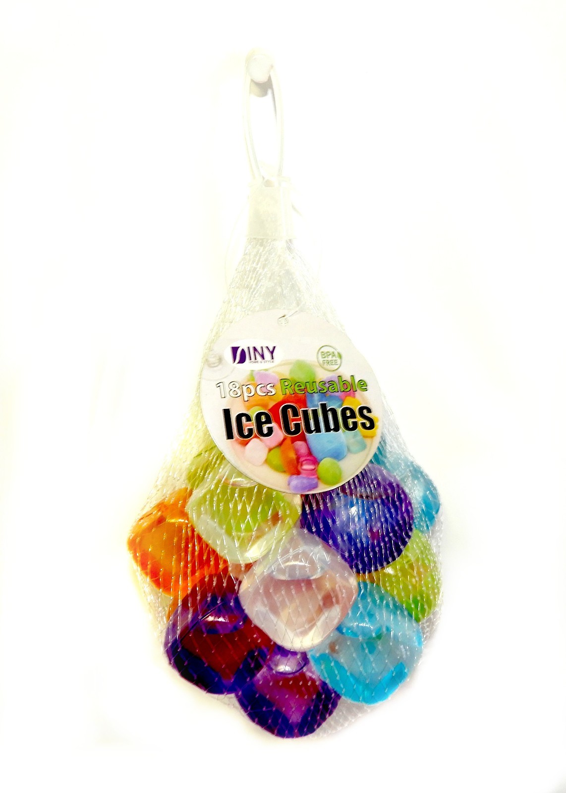 54 Piece Plastic Reusable Ice Cubes Coolers Refreeze Pool Party BPA FREE