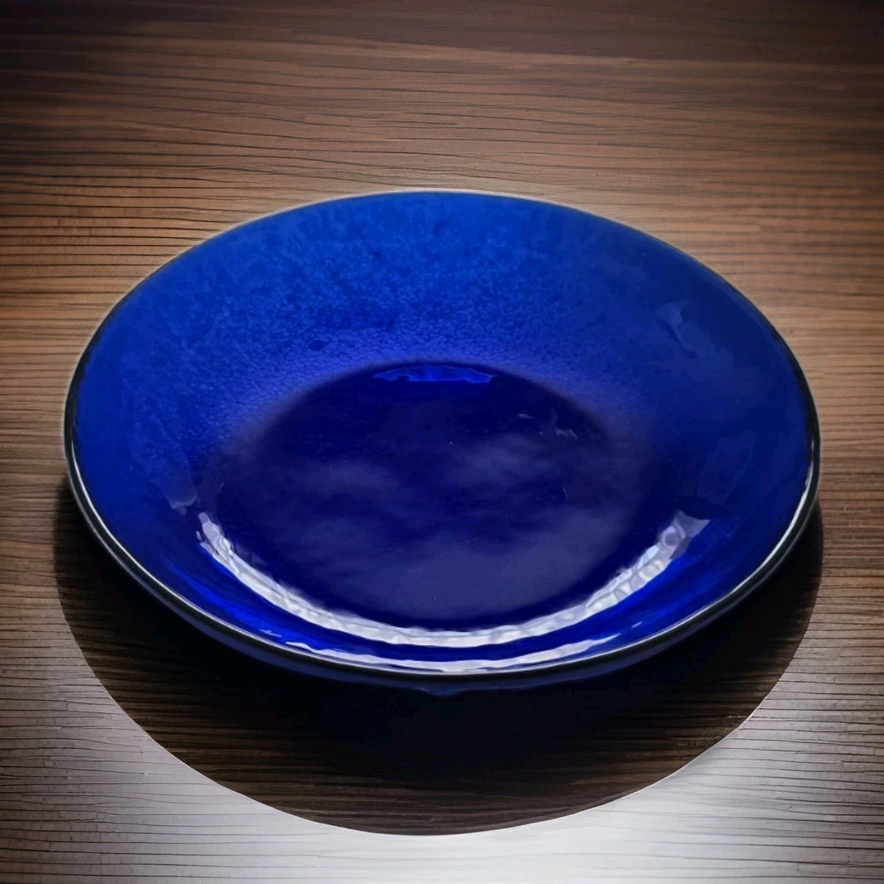 Cobalt Blue ,Pottery Barn 8.5" Glass Coupe Pasta Bowl - Pebbled Textured