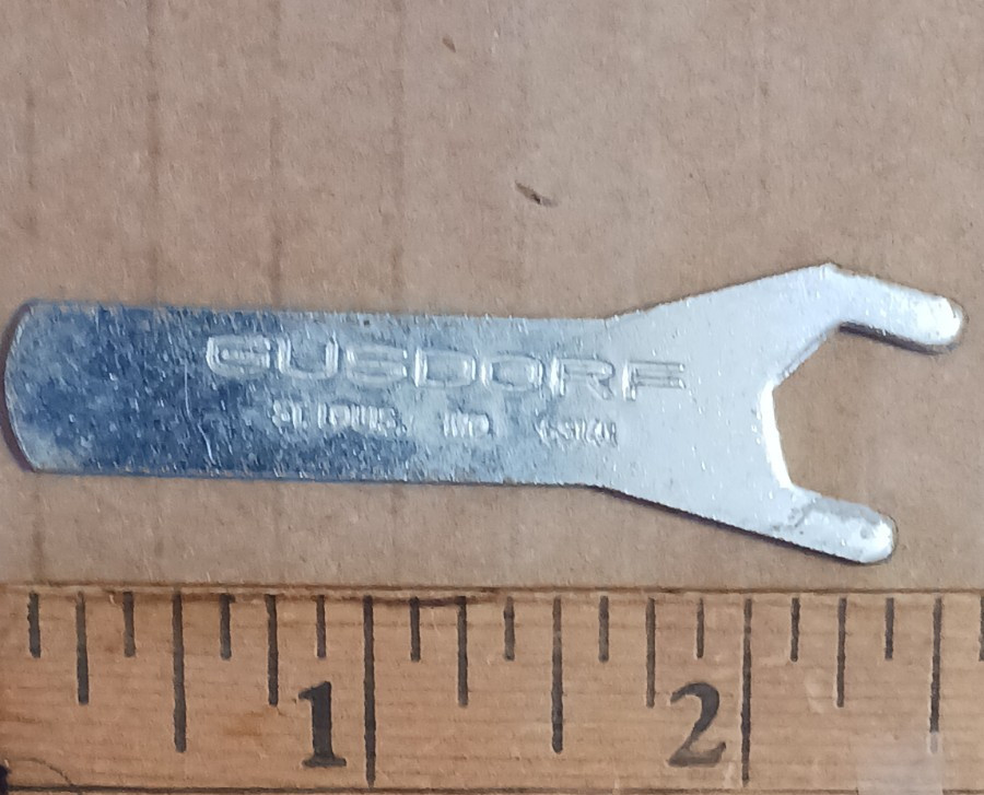 Small Vintage 7/16” GUSDORF OPEN END WRENCH TOOL ST. LOUIS MO. for MCM furniture