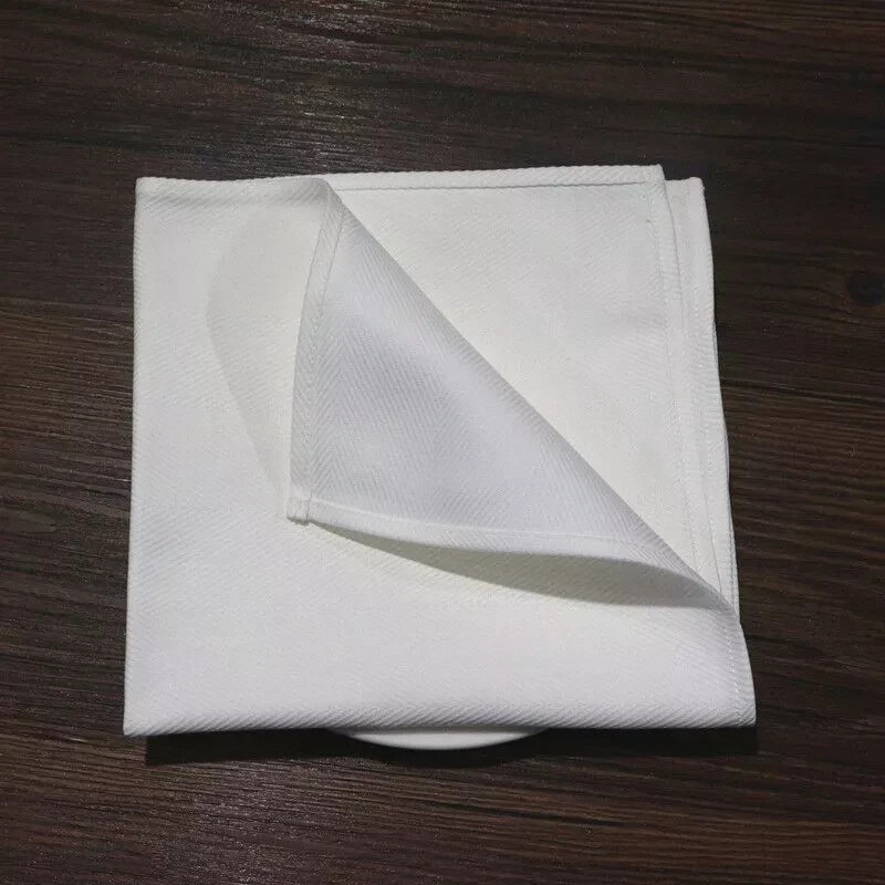Set of 8 WHITE 100% COTTON Luxury CLOTH Napkins GARNIER THIEBAUT XL 22"x22" NWOT
