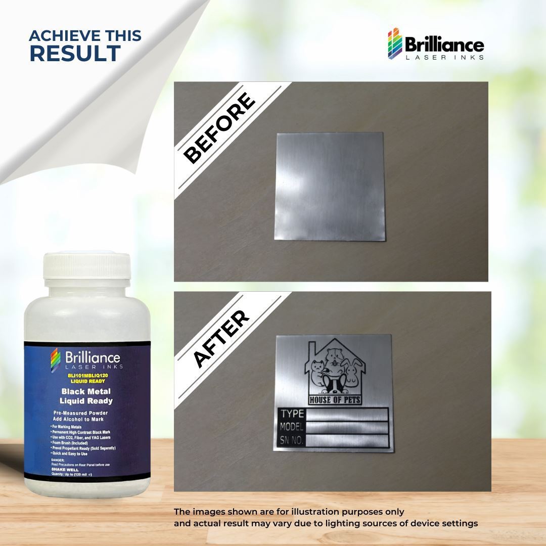 Black Metal Liquid Ready - Laser Marking Powder.