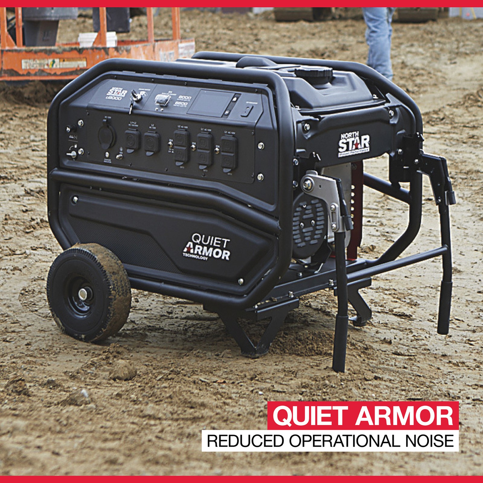 NorthStar Quiet Armor Commercial-Grade Portable Generator, Honda GX390 OHV