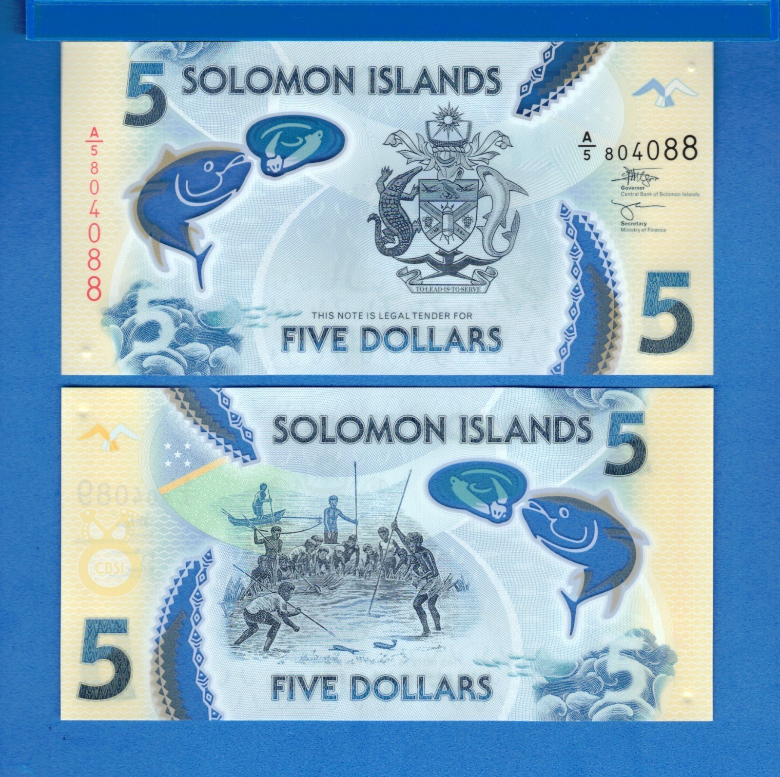 Solomon Islands P-38a 5 Dollars Year ND 2019 Uncirculated Banknote Free Shipping