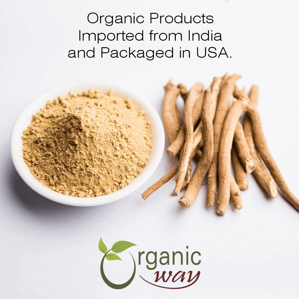 Organic Way Ashwagandha Root Powder - Organic, Kosher & USDA Certified