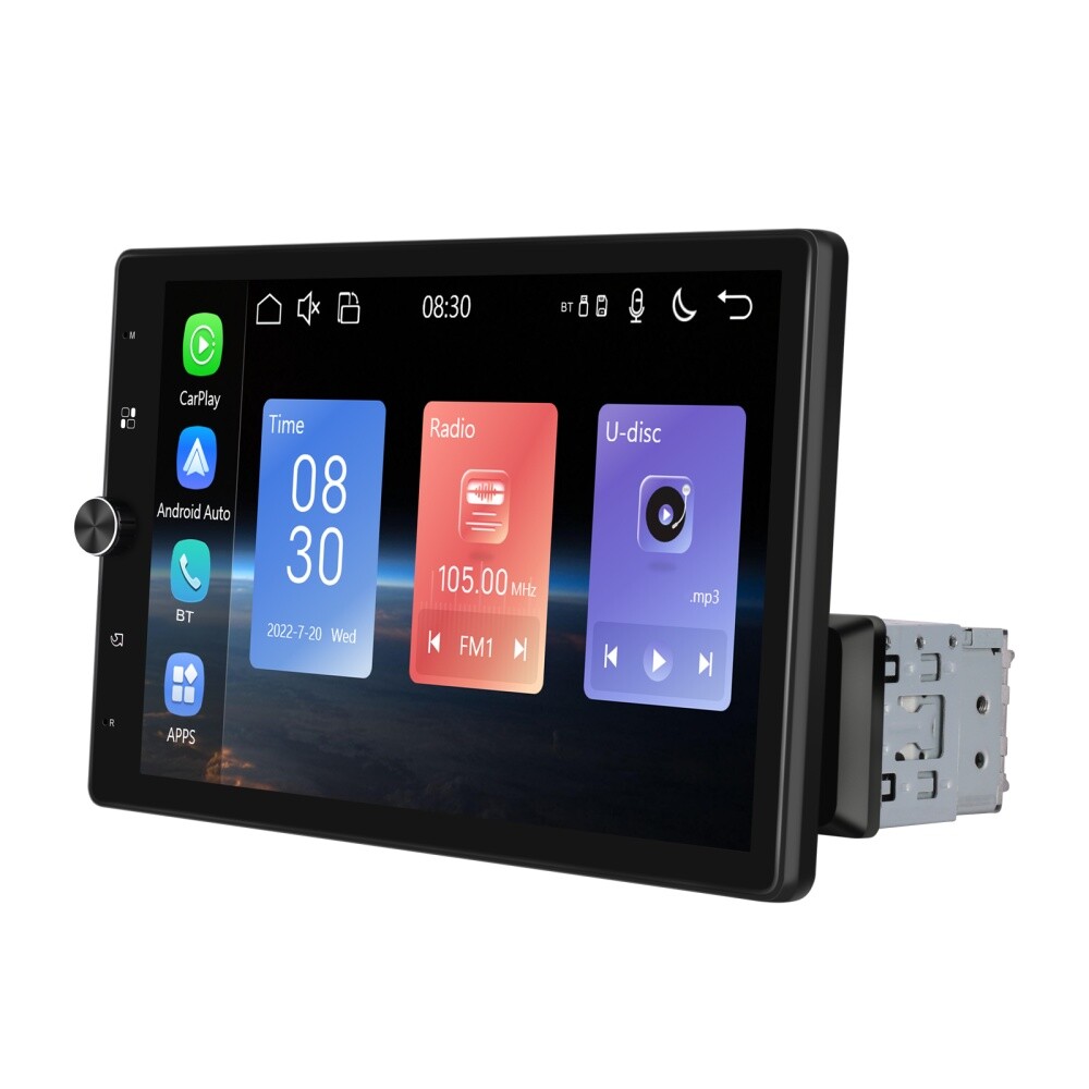 10.4" 1 DIN Car Stereo Radio Carplay Android Auto Vertical Screen GPS + Camera