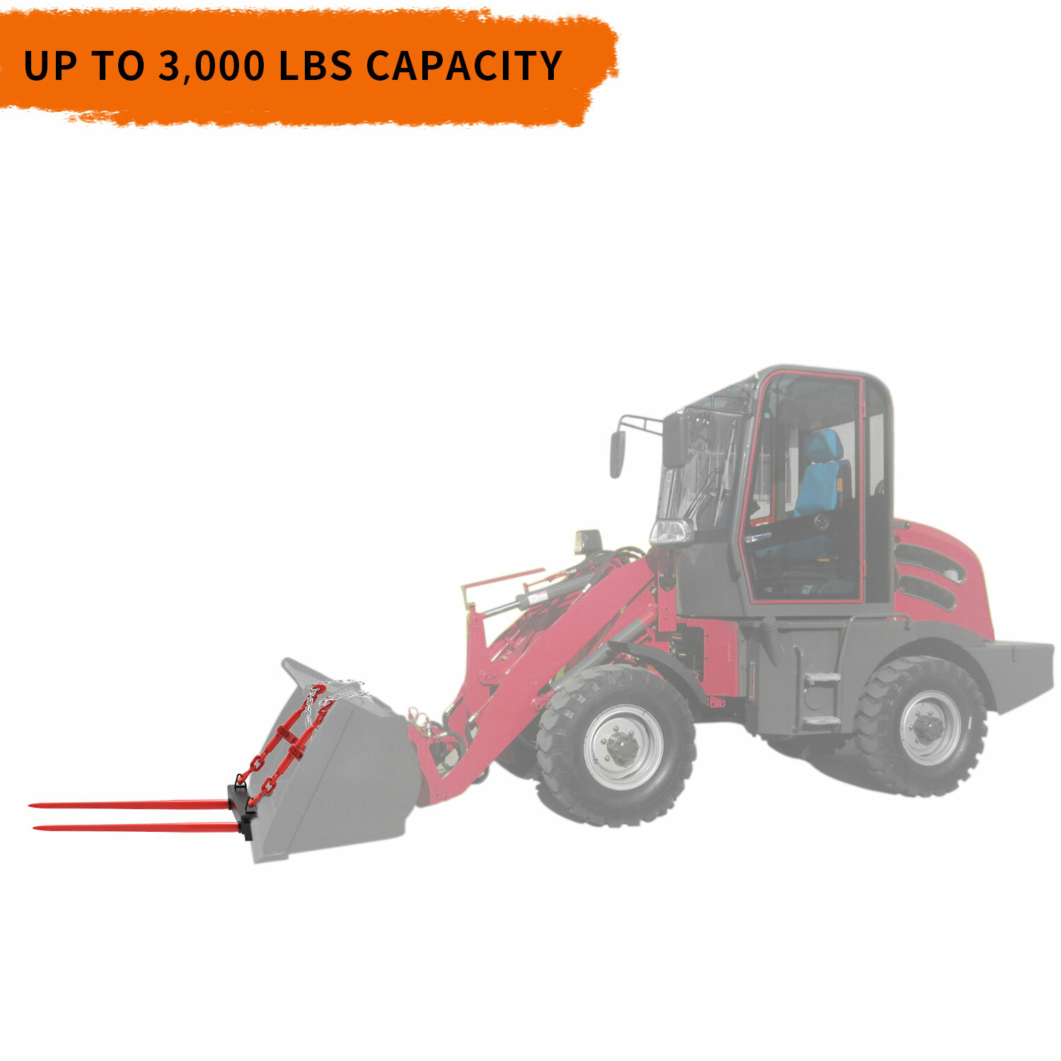 Universal 49" Hay Bale Spear Front Loader Bucket Attachment