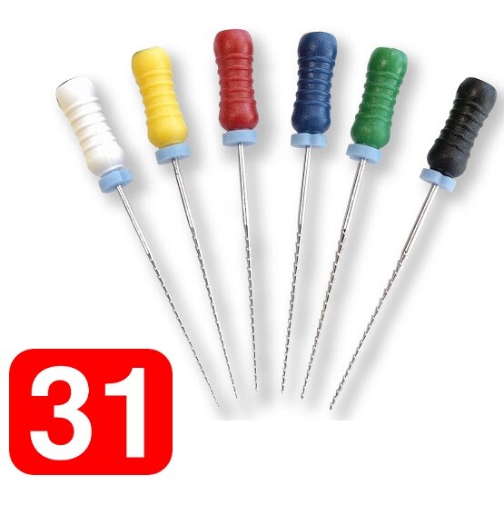 31mm Endodontic K Files K File (Choose Size Inside), Endo Dental Steel Rotary