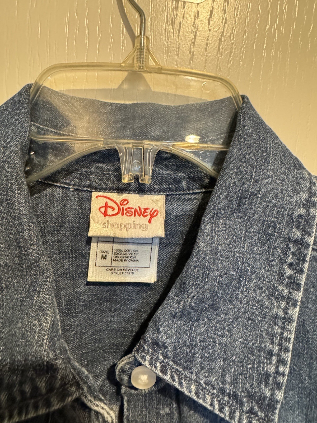 Disney Christmas Denim Jean Jacket Women's, Size Medium