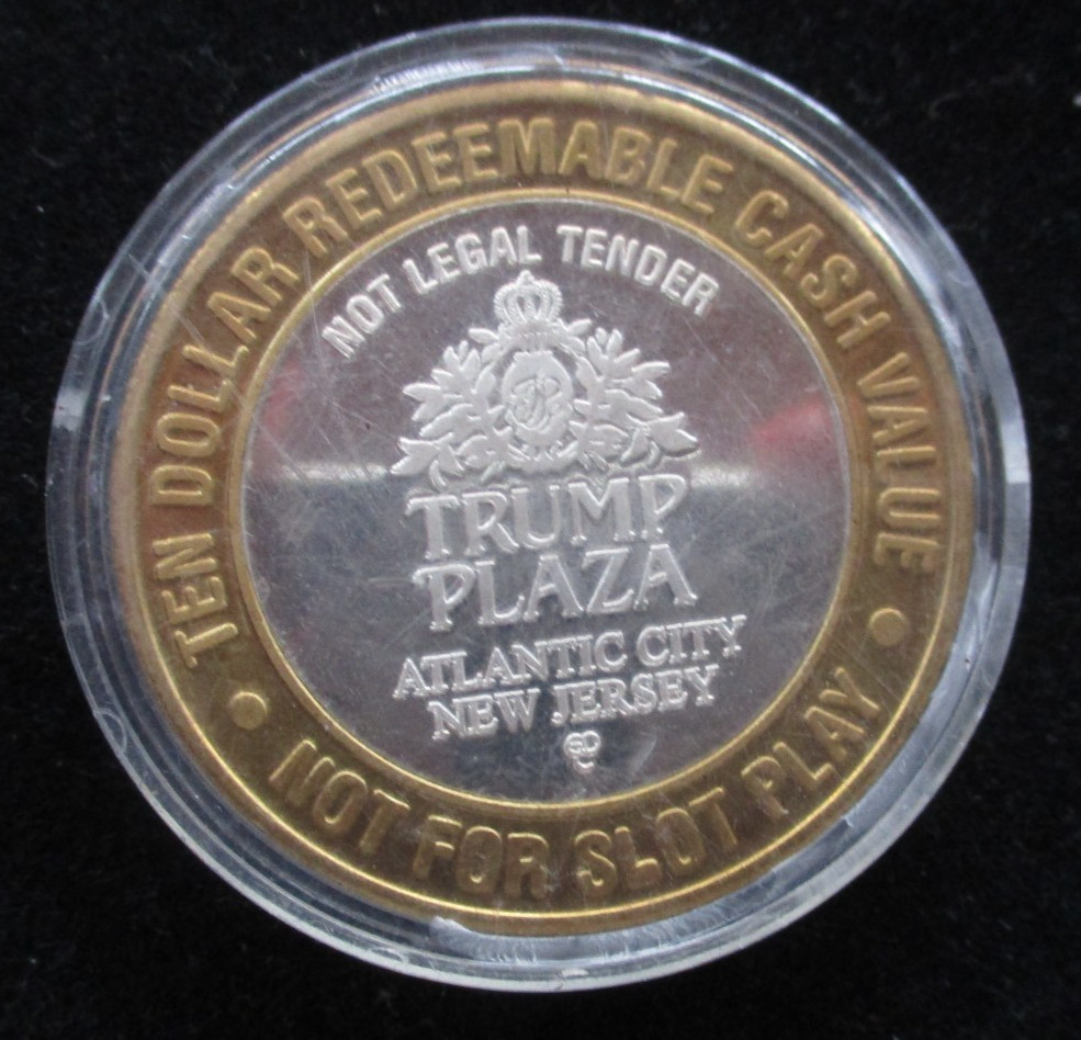 Donald Trump Plaza Hotel Casino coin chip .999 silver Staten Island