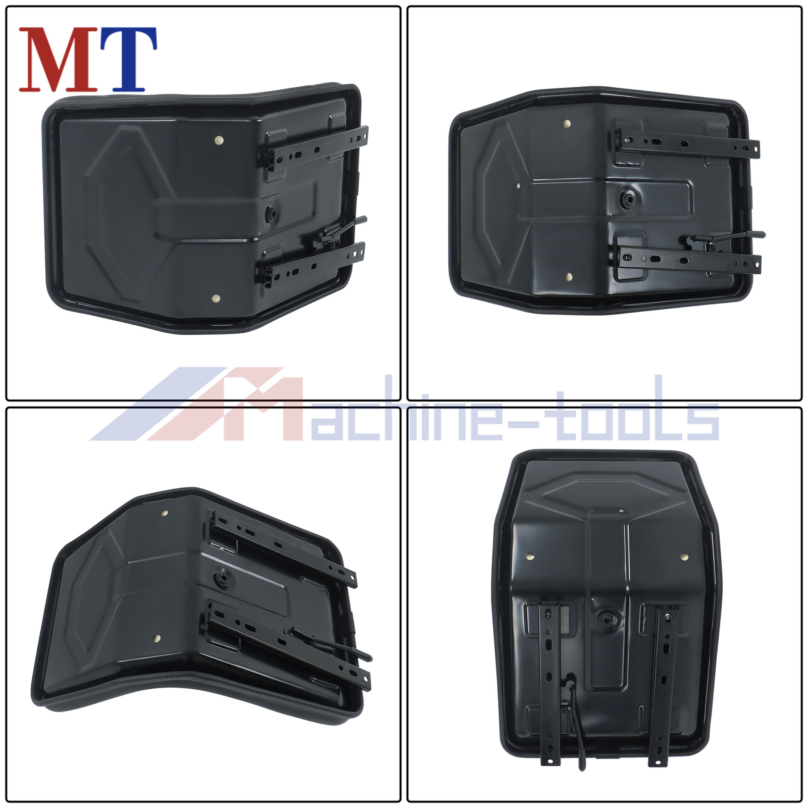 New Universal Lawn Tractor Seat Adjustable High Back Compact Mower Seat Black