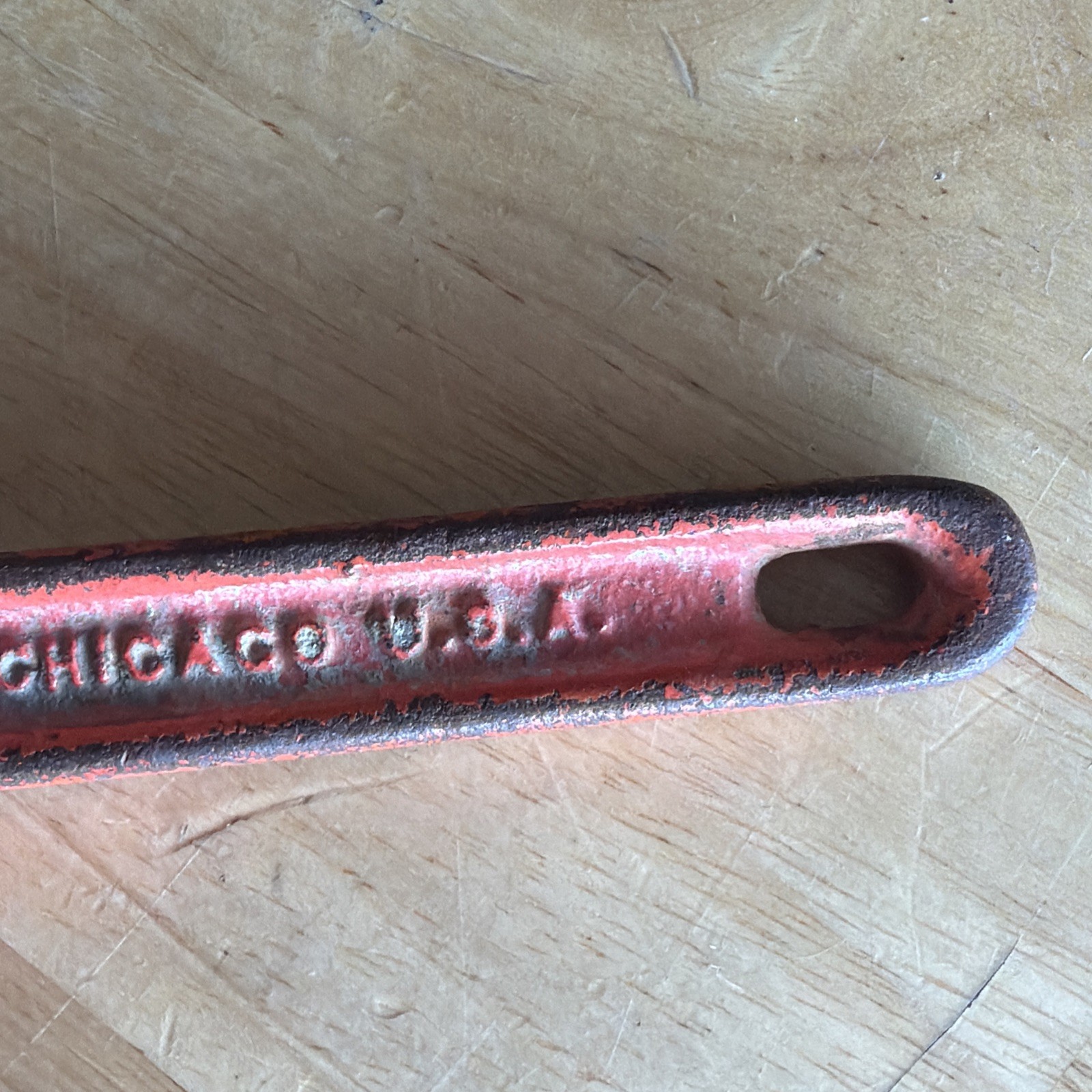 The NYE Tool Co. 8" Pipe Wrench D8 Vintage Chicago USA READ!