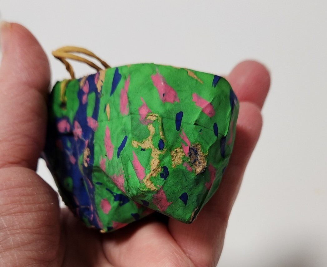 Vintage Artist Made Hand Made Paper Mache Mask Mexico Folk Art