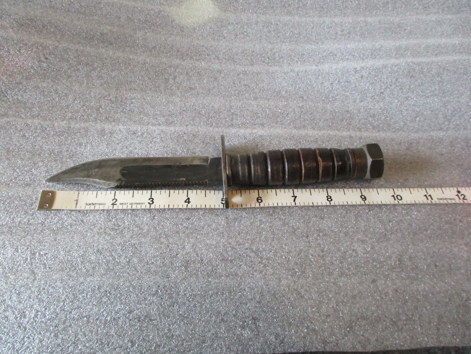 Camillus NY Vietnam Pilot Survival Knife with Sheath & Stone