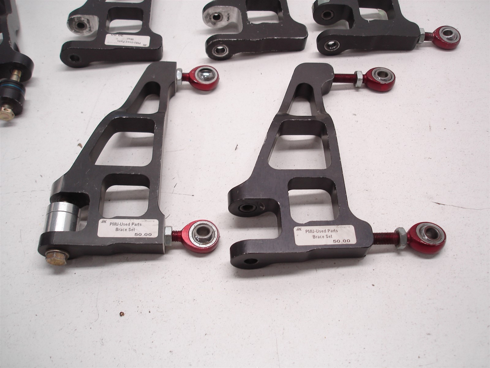 13 NASCAR BILLET ALUMINUM ADJUSTABLE MOUNTS / BRACKETS WITH 5/16" ROD ENDS
