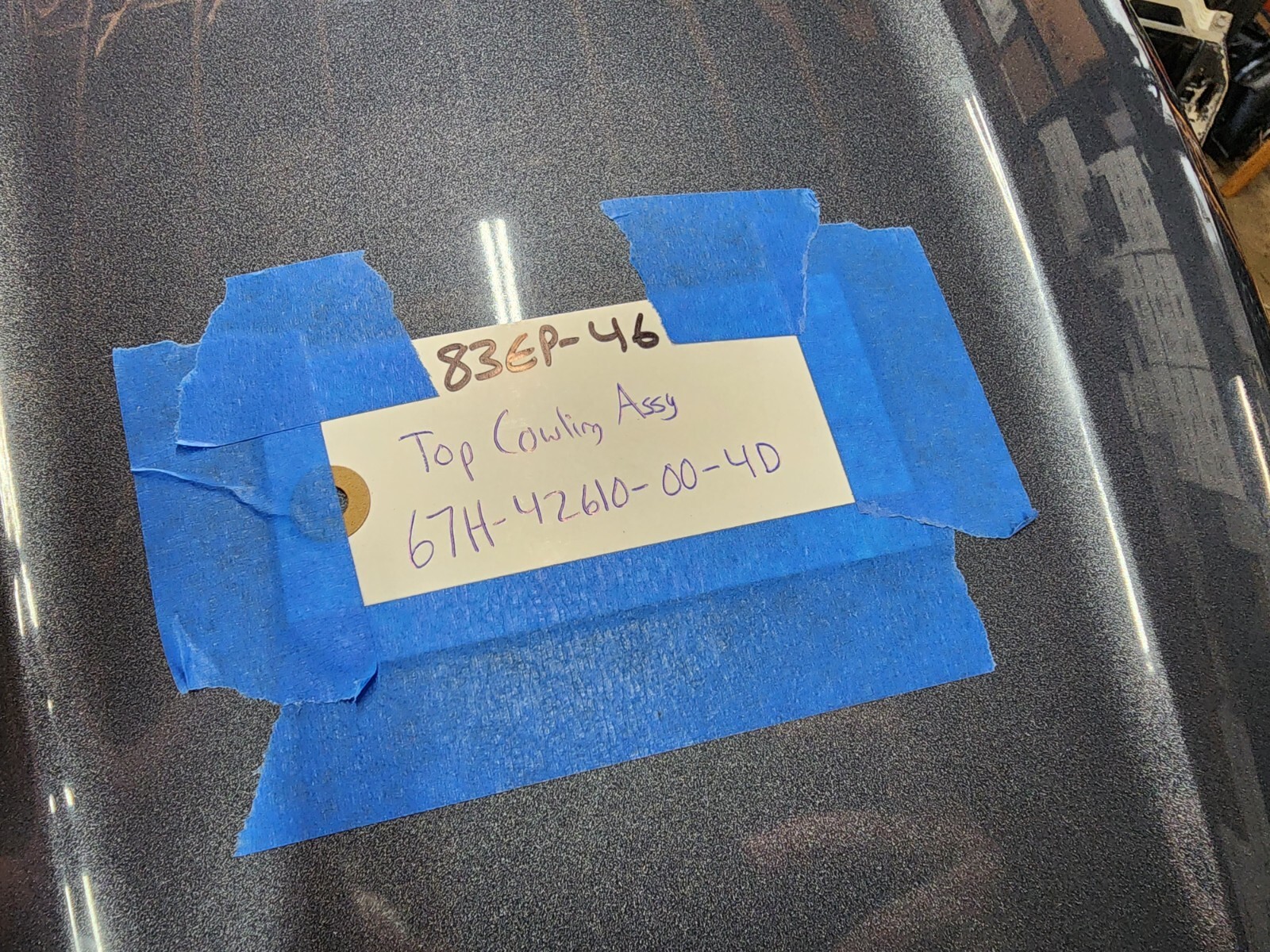 YAMAHA TOP COWLING ASSY, 67H-42610-00-4D, 2002 200HP OX66 2.6L, 83EP-46