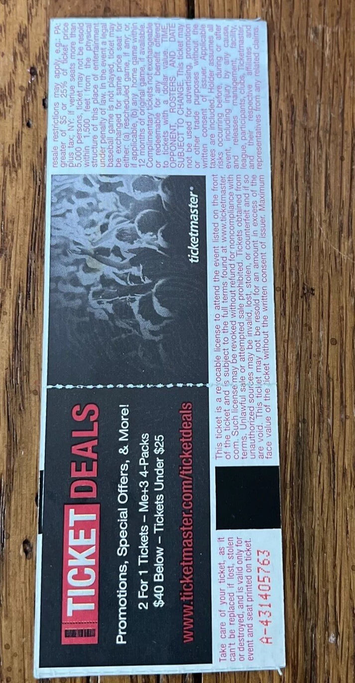 3 Doors Down Acoustic Songs From The Basement Motor City Casino Ticket Stub 2014