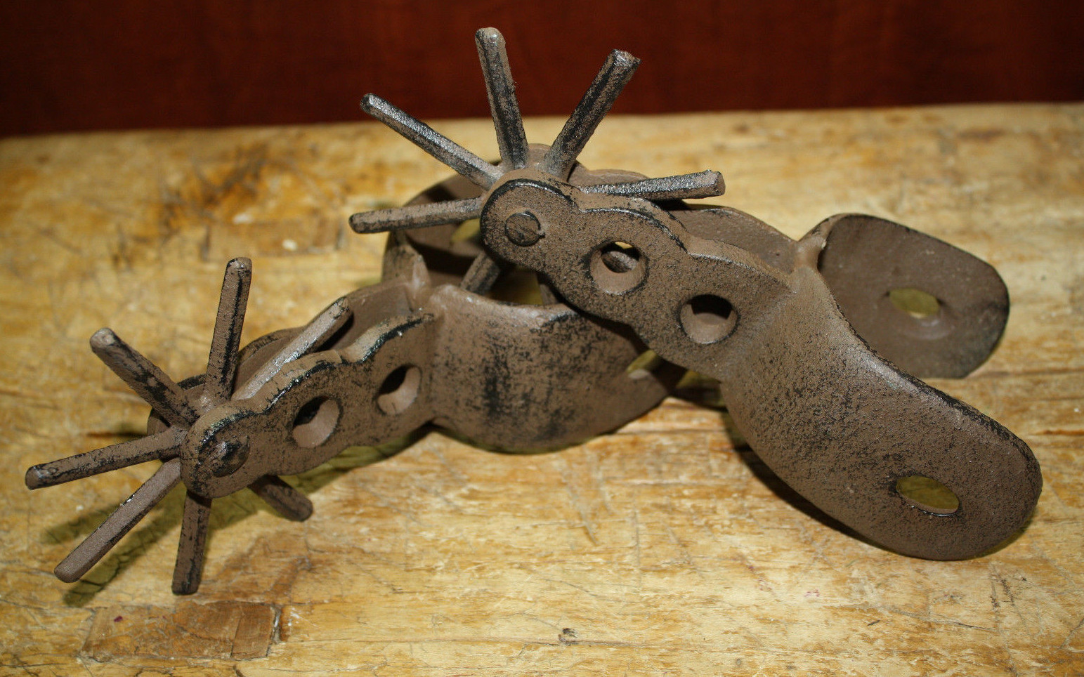 Cast Iron Large Spurs Rodeo Cowboy Western Rustic Home Decor