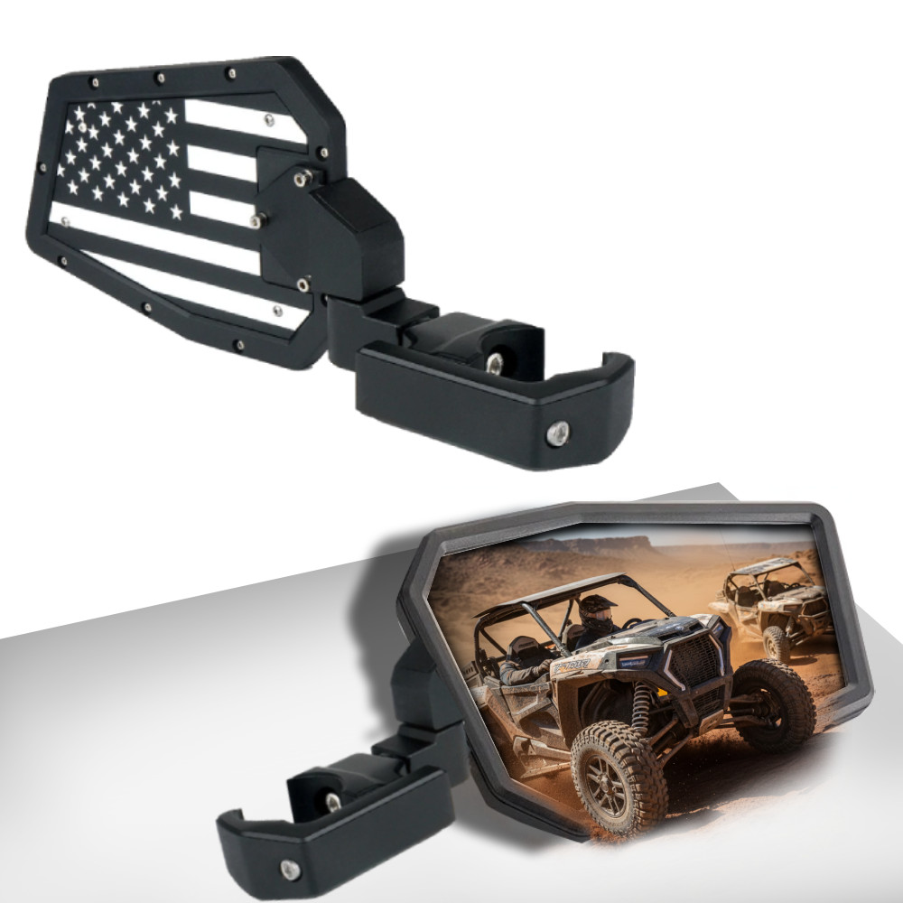 1.75"-2" UTV Rear View Side Mirrors for Can Am X3 Polaris RZR 570 XP 900 1000 4