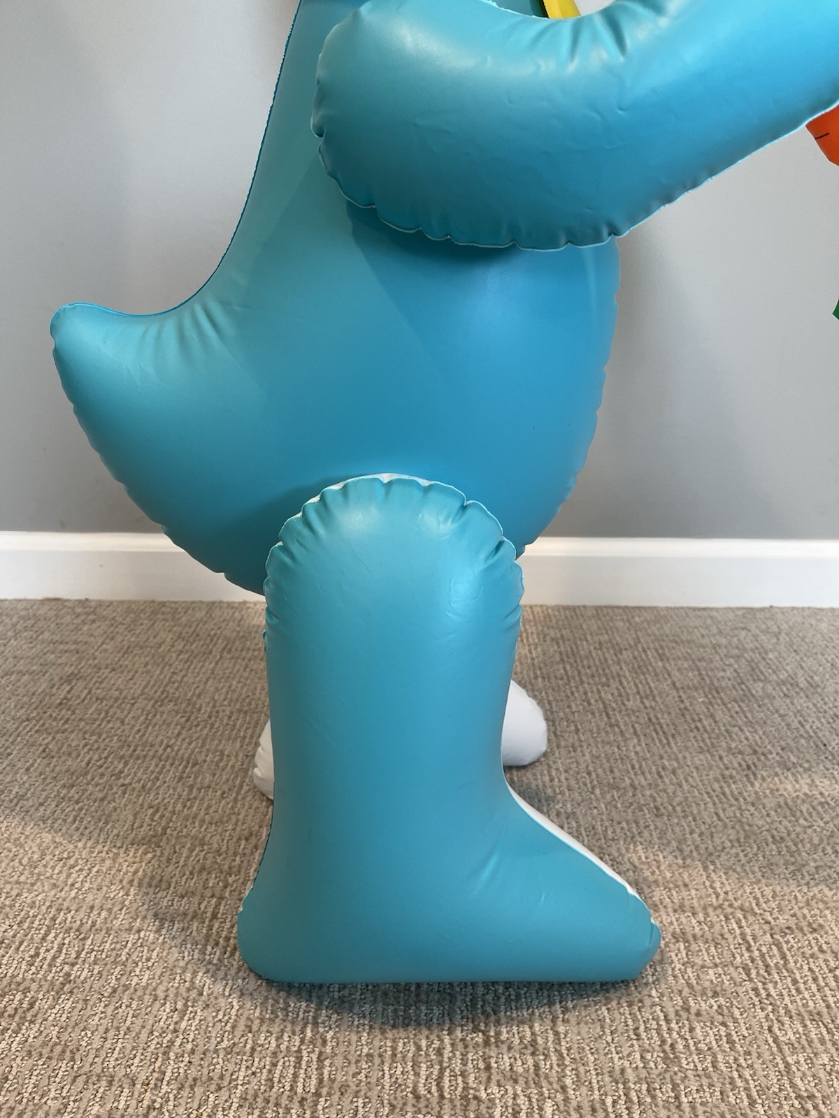 Vintage Dudley’s Inflatable Bosley Bunny 60” Blue Easter Bunny Decoration