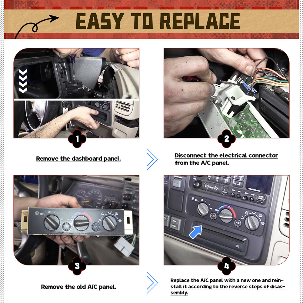 Climate Control A/C Heater For 96 -99 Chevy Truck Silverado Suburban Yukon Tahoe