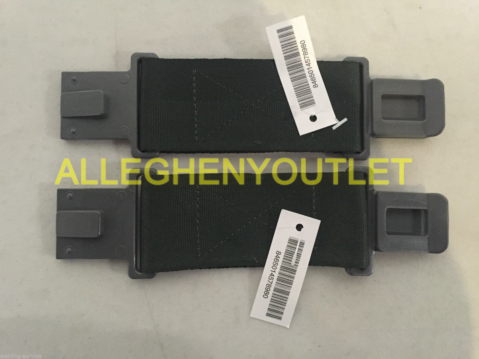 Military LBV ALICE Web Belt Extender 6" Pistol Belt Extender GRAY CLIP LOT OF 2
