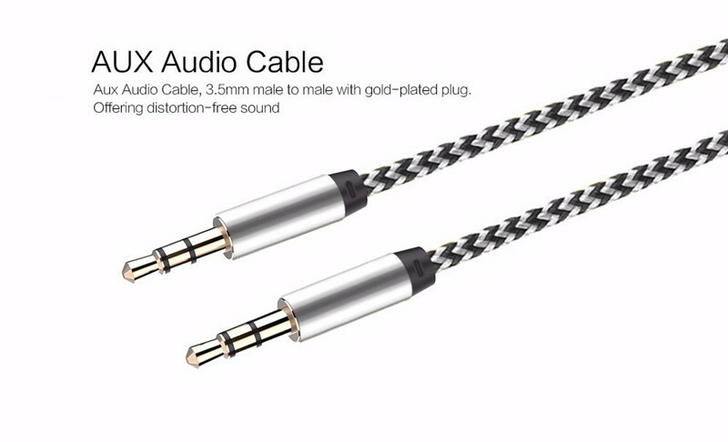 2PACK Aux Cord 3.5mm Male to Male Auxiliary Audio Cable For Car Headphone iPhone