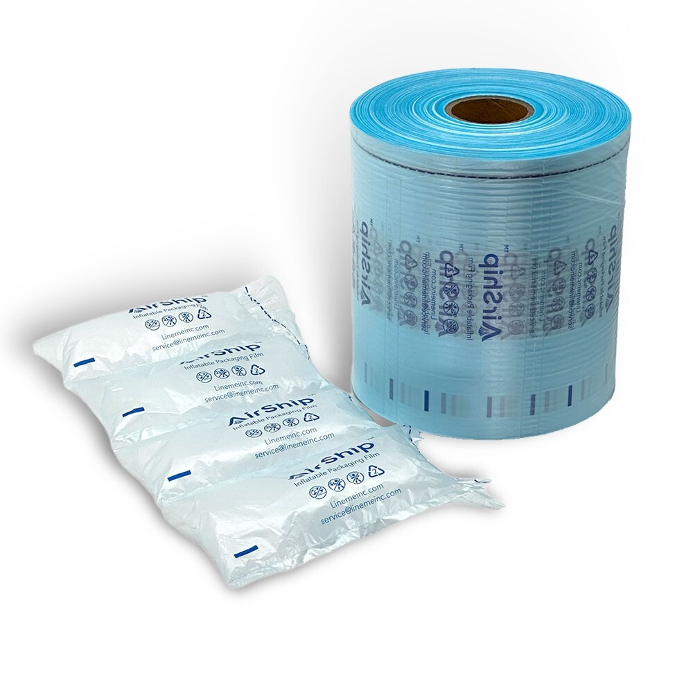 AIRSHIP® Air Pillow Film Bubble Cushion Roll for Packaging 2300ft 8"x4" 7000pcs
