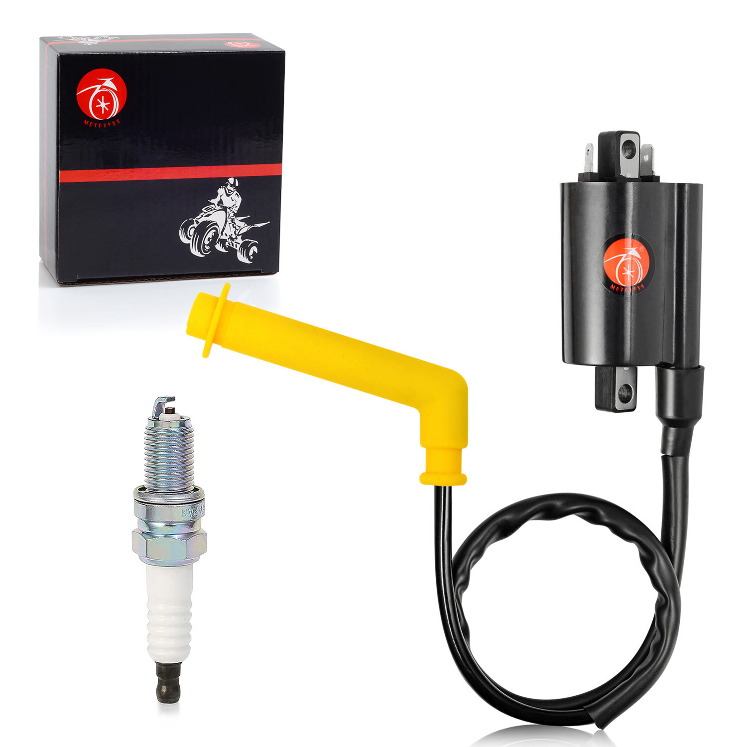 Ignition coil & Spark Plug Wire Cap For HONDA Rincon 680 TRX680FA FGA 2006-2014