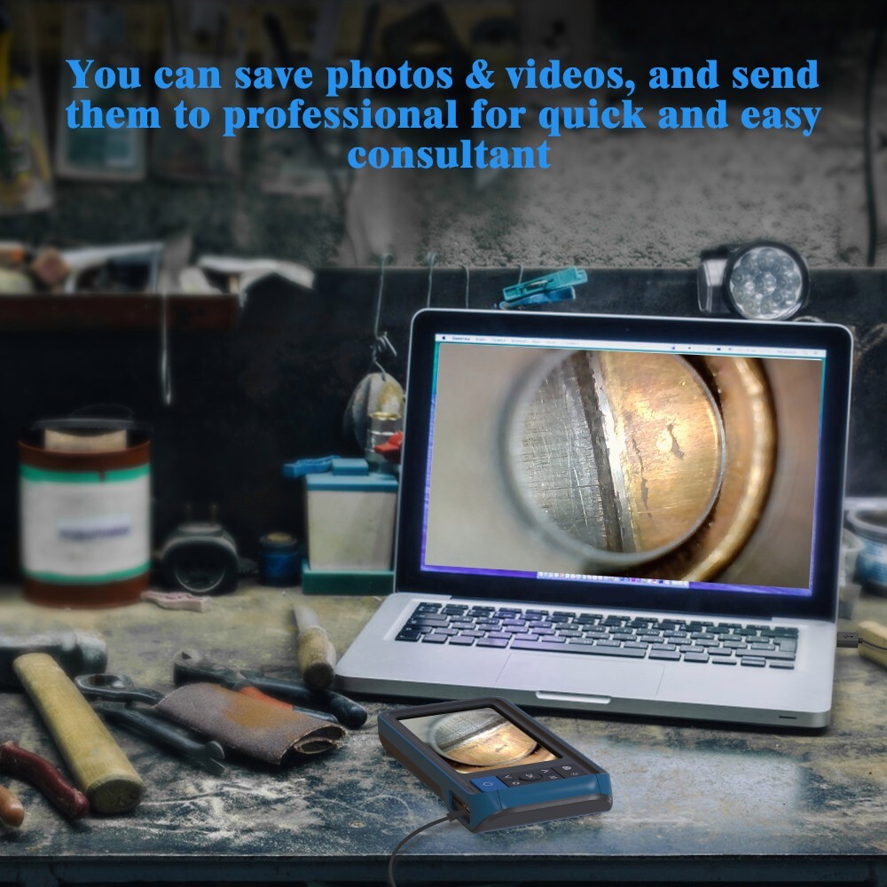 Teslong Rifle Borescope with 4.5'' Screen, 0.2inch Dia Fits .20 Caliber & Larger