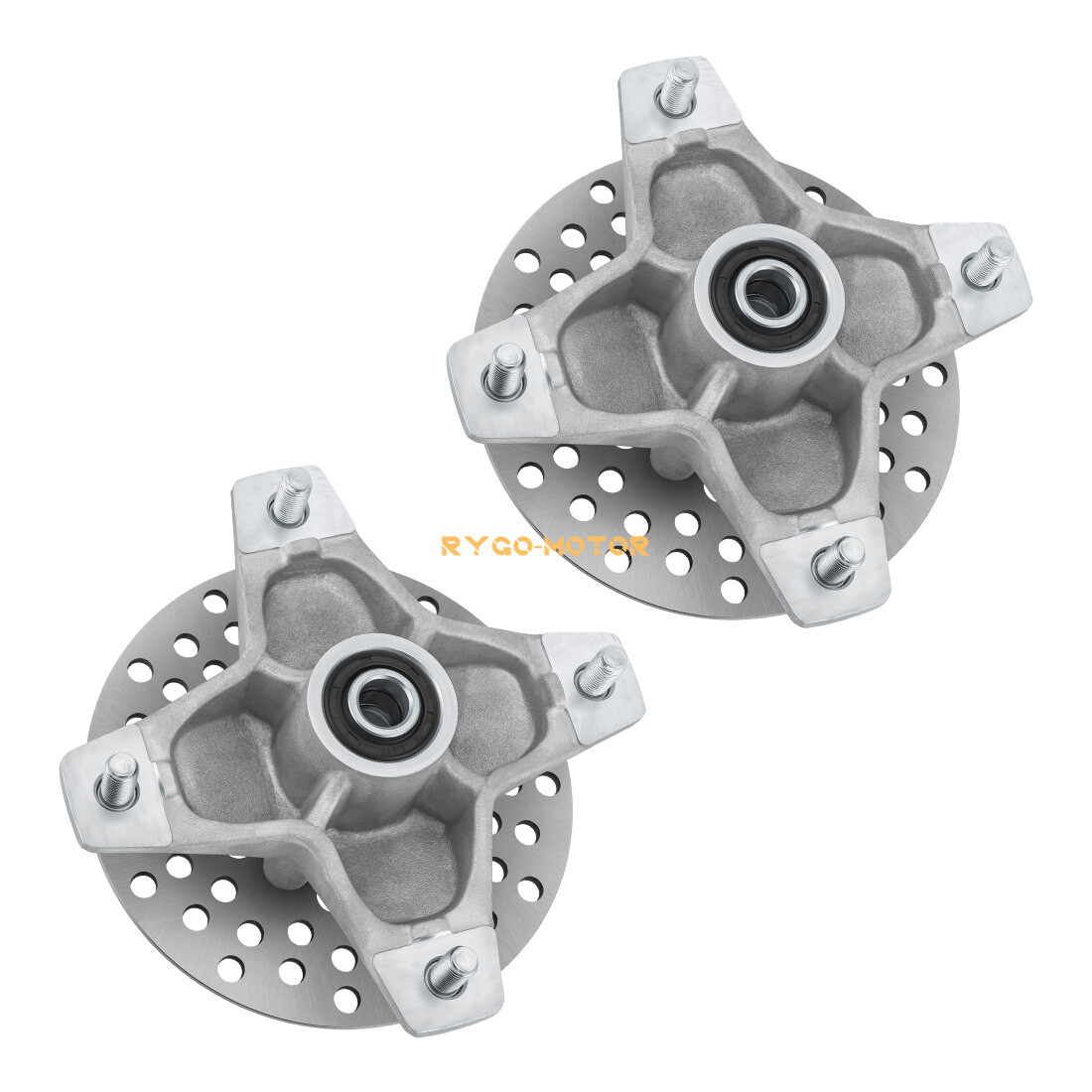 2 Front Wheel Hub & Rotor Kit For Yamaha Raptor 660R 700 700R YFM660R YFM700/R