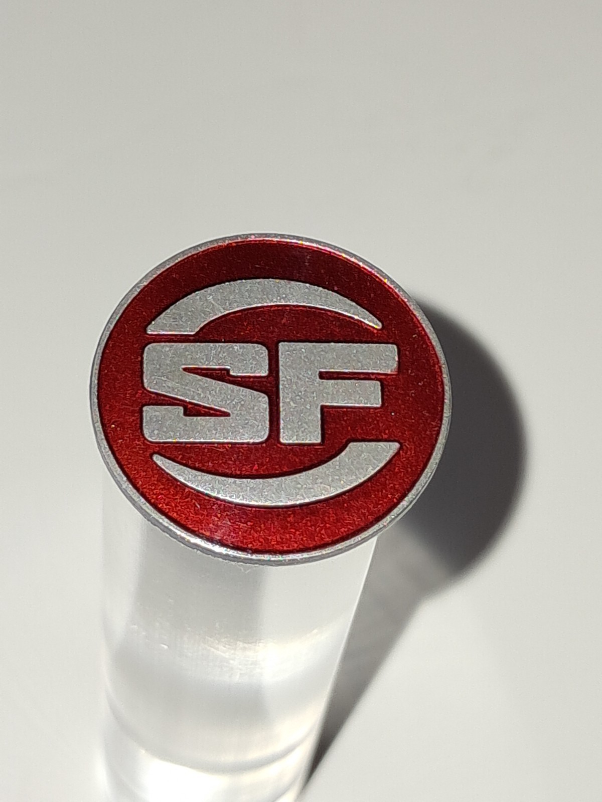 Handgun Firearm Gun Safe Shelf Display Rod - 7/8" SureFire (SF) Enamel Topper