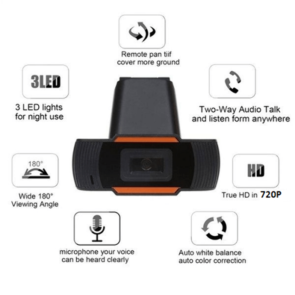 HD USB Web Camera Webcam Video Recording with Microphone For PC Laptop Desktop