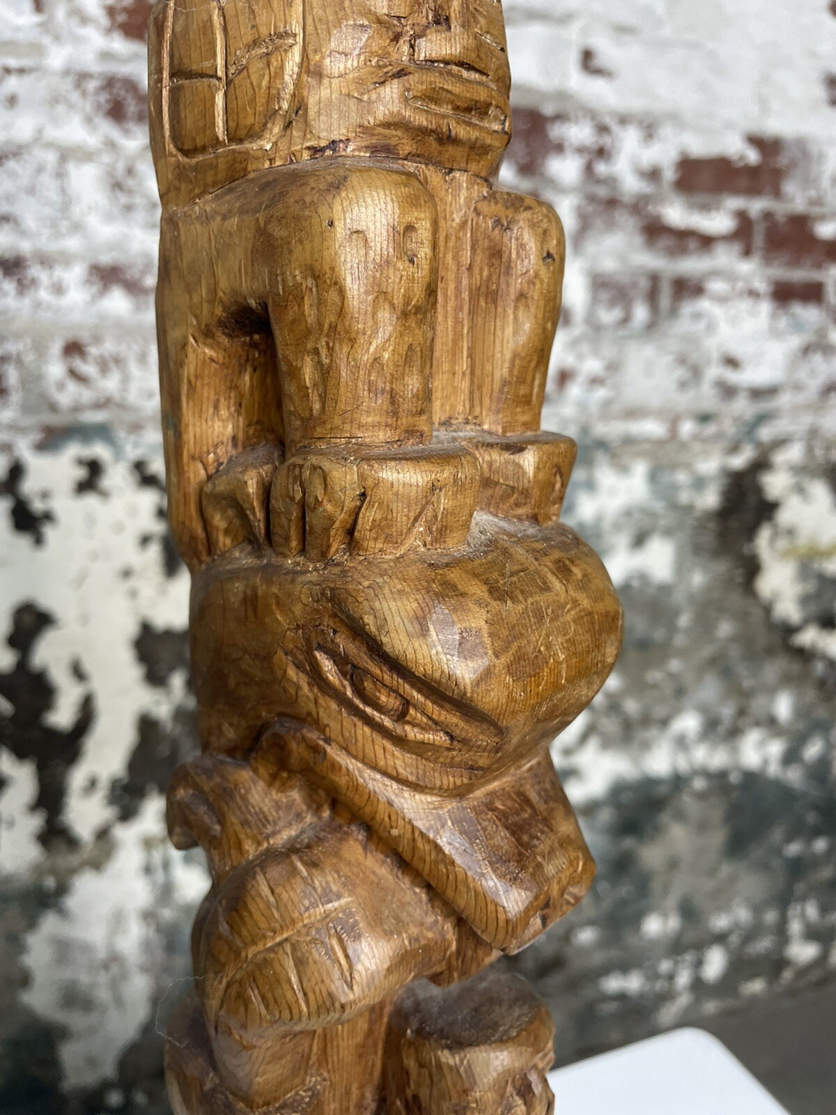 FINE OLD NORTHWEST COAST TOTEM C Early 1900’s Great Patina