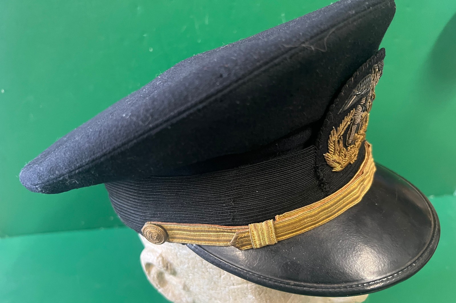 US MARITIME SERVICE OFFICER’S VISOR CAP W/BULLION BADGE