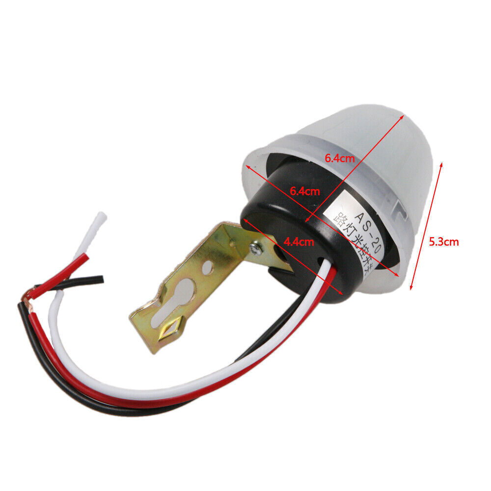 2pcs DC/ AC 12V Auto On Off Light Photocell Switch Control Dark to Dawn Sensor