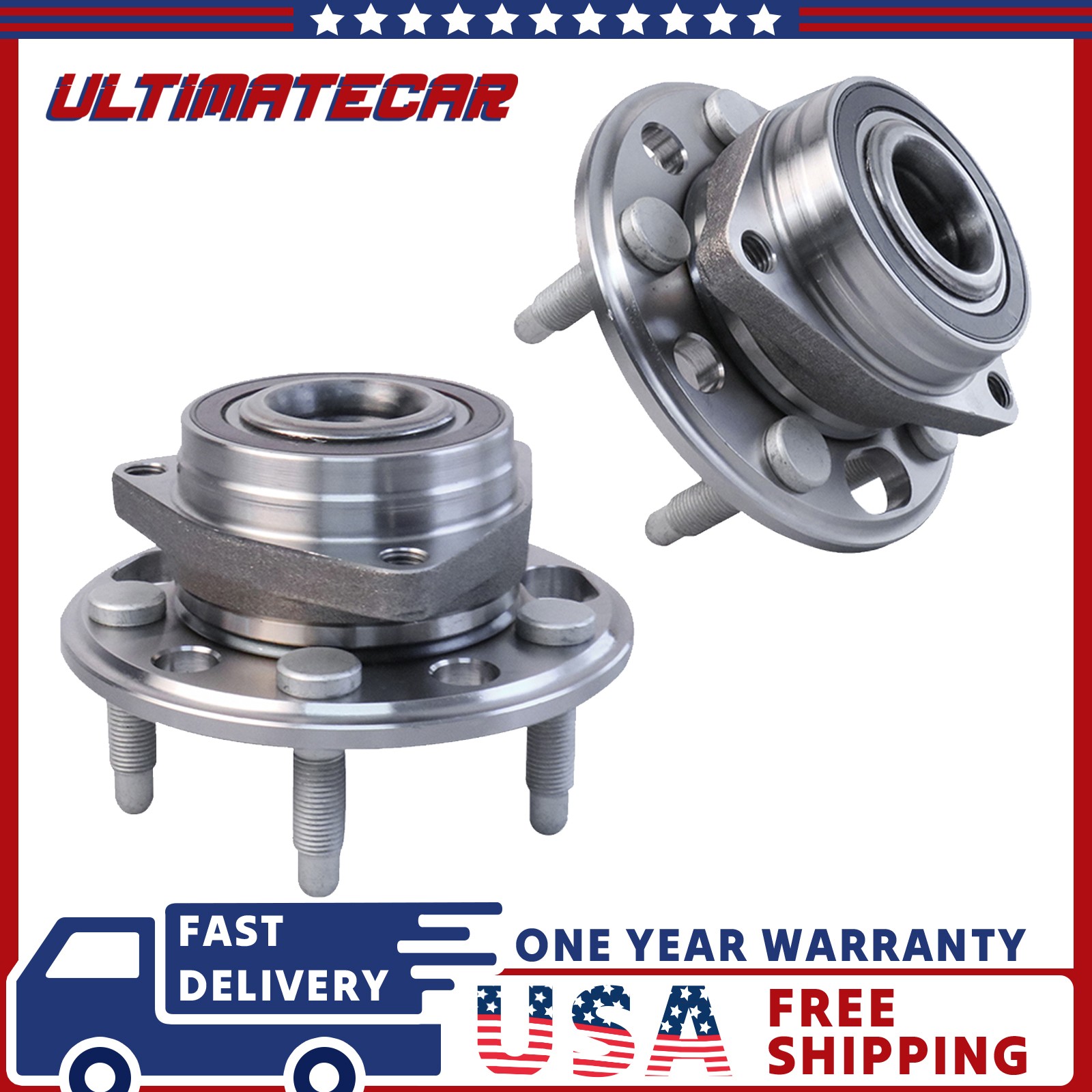 Set 2 Front Wheel Bearing Hubs For Chevy Equinox Buick Regal GMC Terrain 513288