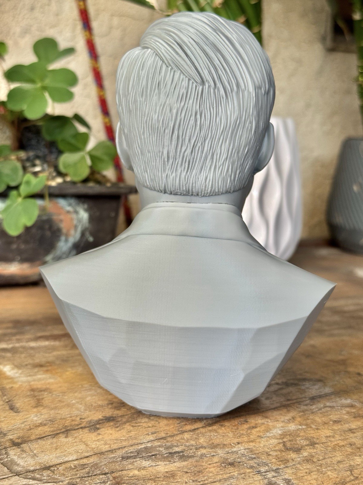 John F Kennedy Bust 6.5” 3D Printed Statue Gray PLA Collectible