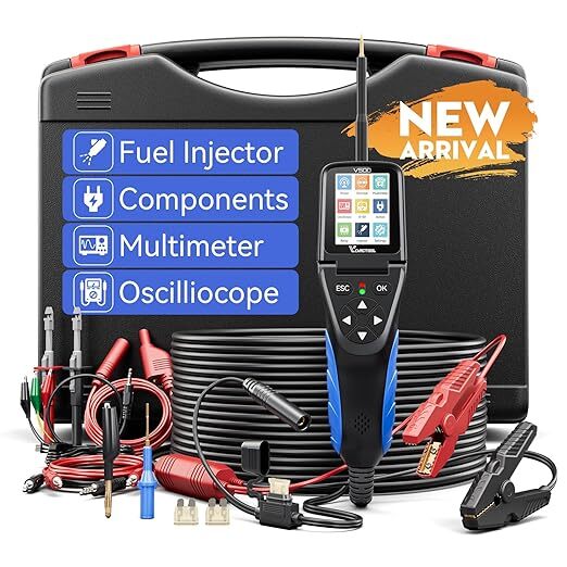 V500 Car Circuit Tester Fuel Injector Test Multimeter Oscilloscope Relay Test