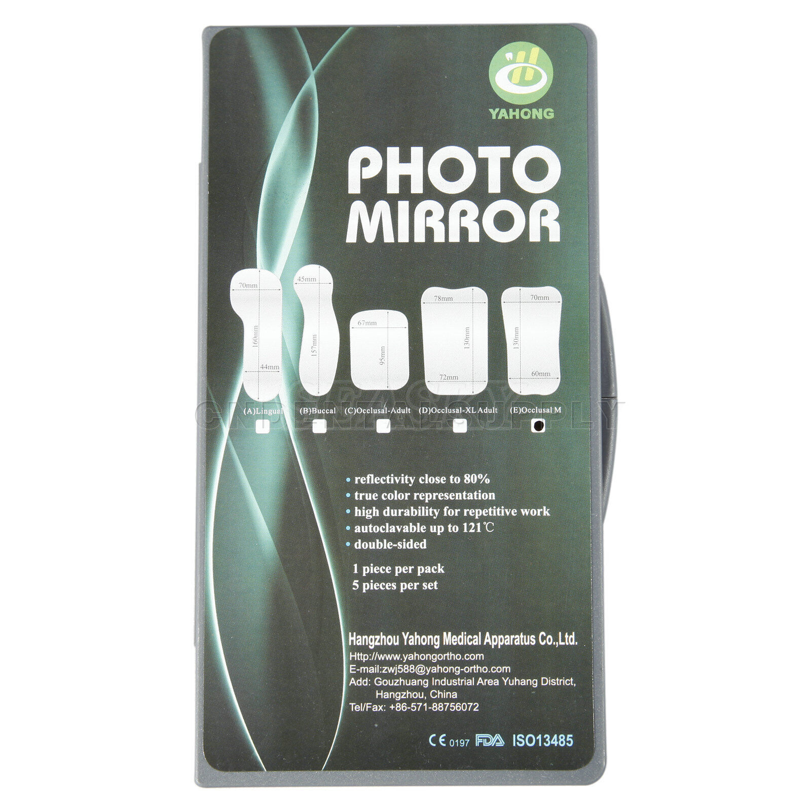 Dent Intra Oral Double-Sided Photo Mirror Glass Photographic E Occlusal Kit