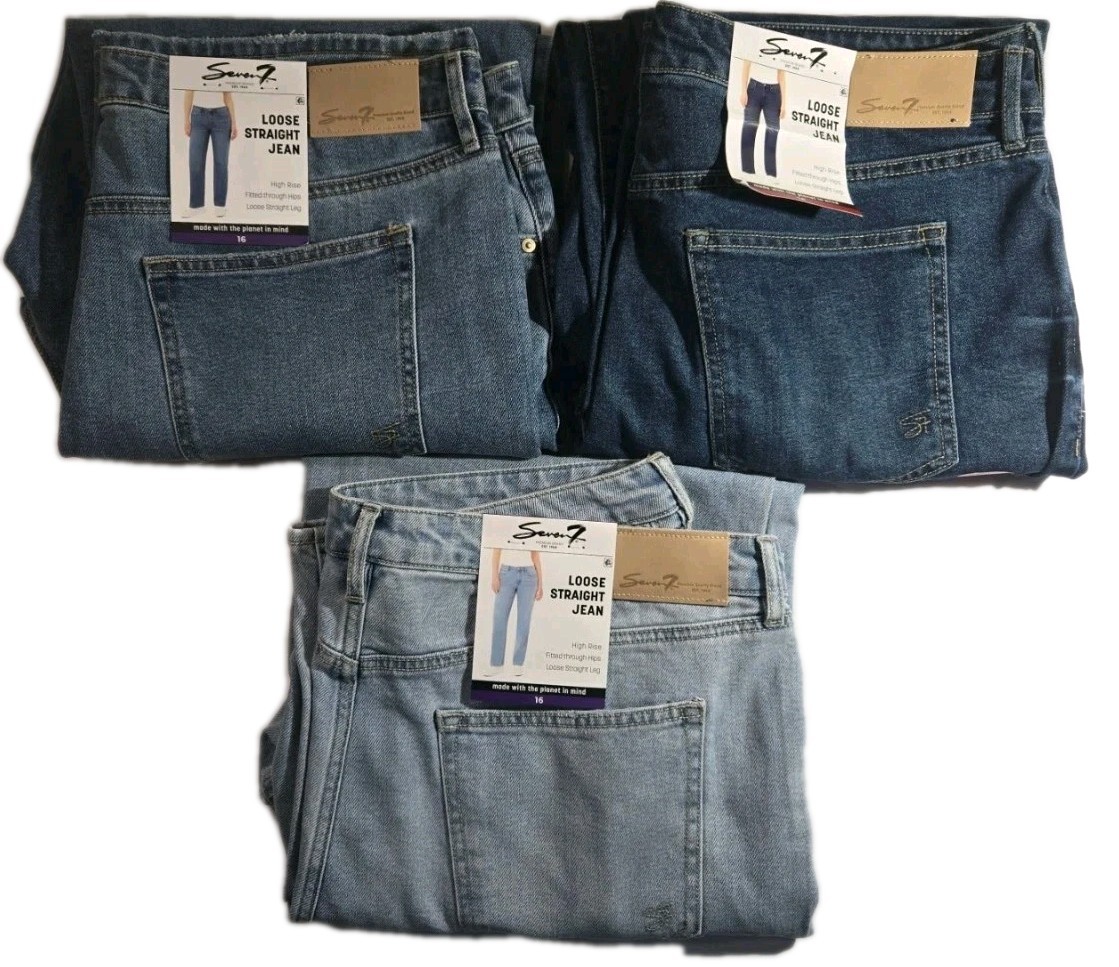 Seven7 Women's Loose Straight Jean Various Sizes And Colors NWT SB