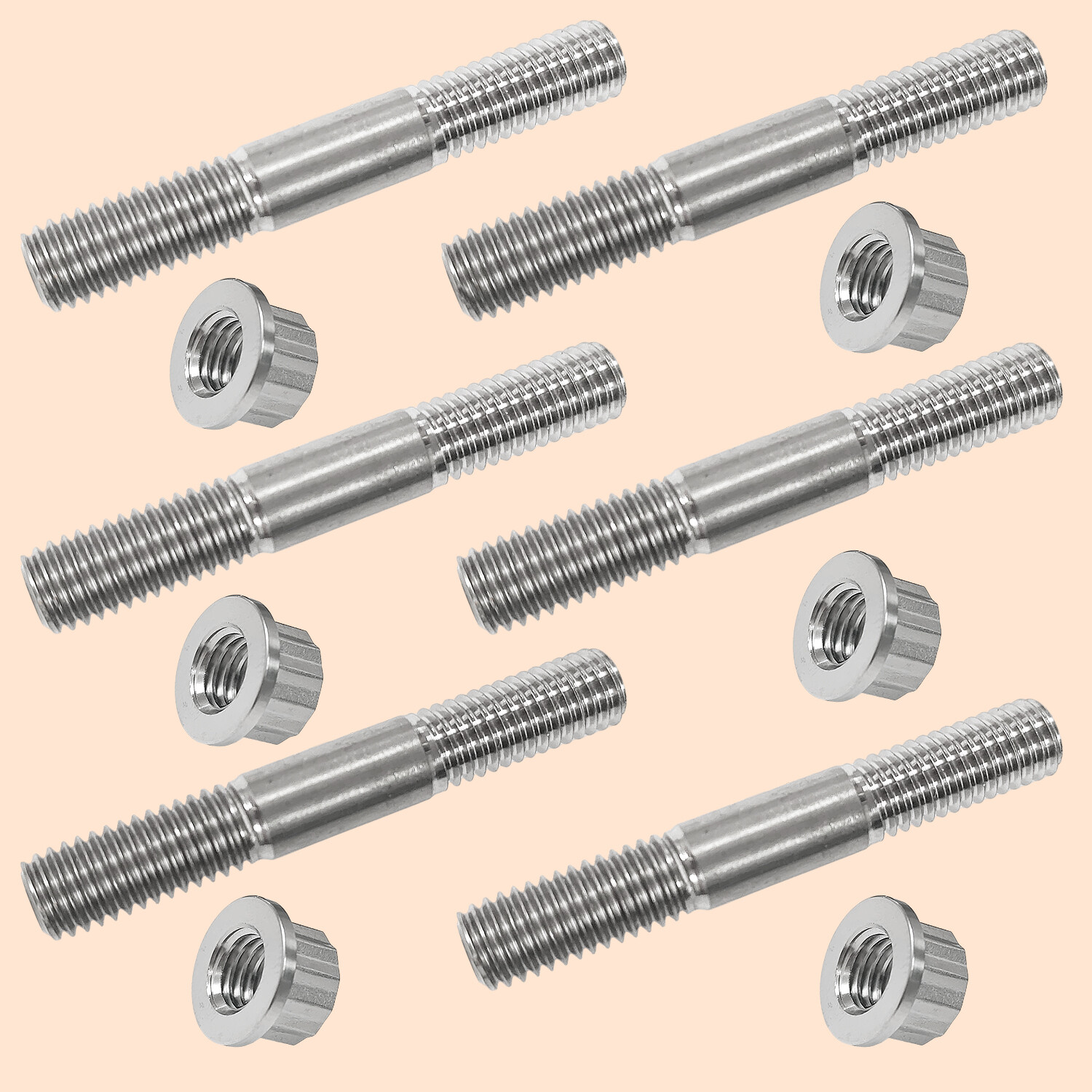 Titanium Head Studs Bolt Nut Kit for Yamaha Blaster 200 YFS200 1988-2006